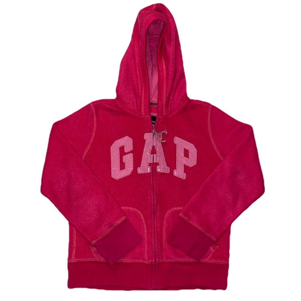 2000s Hot Pink Embroidered GAP Zip Up Hoodie 💕